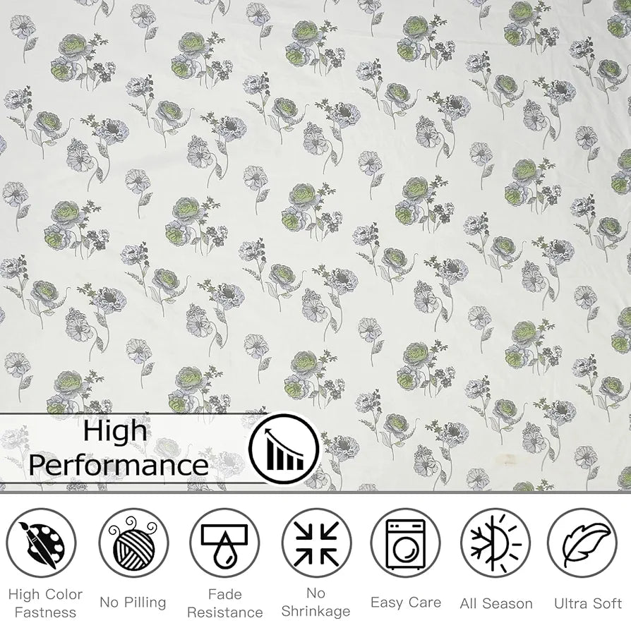 Fresh From Loom Microfiber Soft Cotton Bedsheet for Single Bed |200 TC Single Size Bed Sheet with 1 Pillow Cover | Hypoallergenic Bedsheet| Anti Fade Printed Bed Cover 
