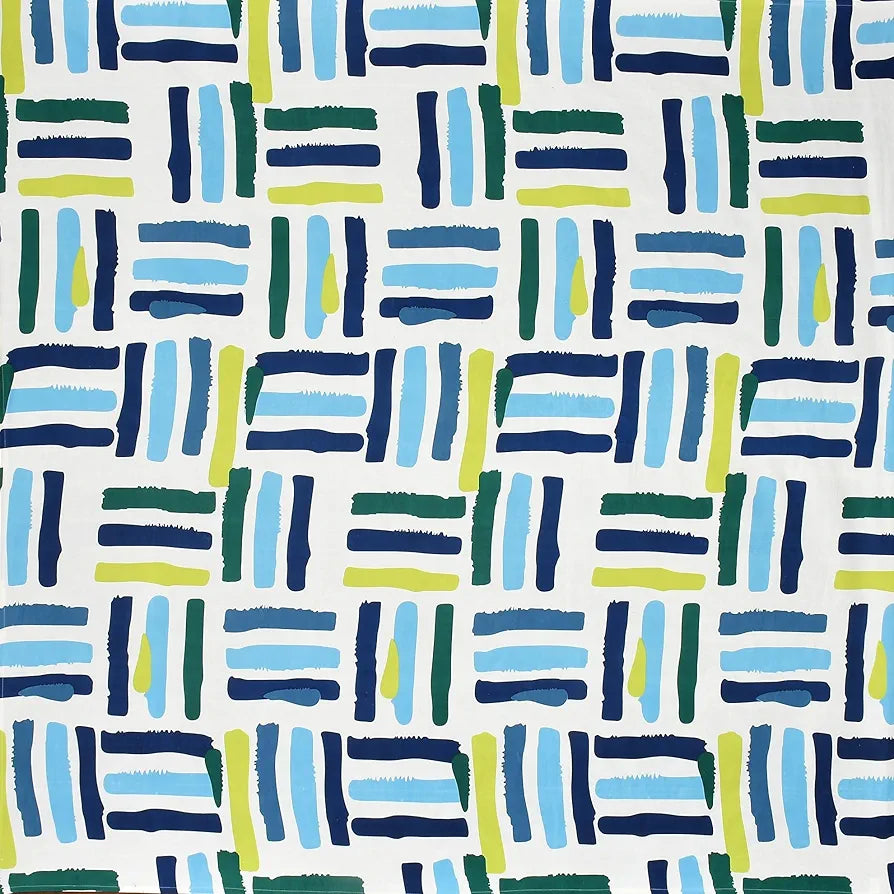 Homefab India 180 TC Microfiber Double BedSheet with 2 Pillow Covers -  -Blue, White