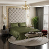 Stoa Paris Satin Solid Bedsheets For Double Bed 300Tc Premium Bedsheet With 2 Pillow Covers