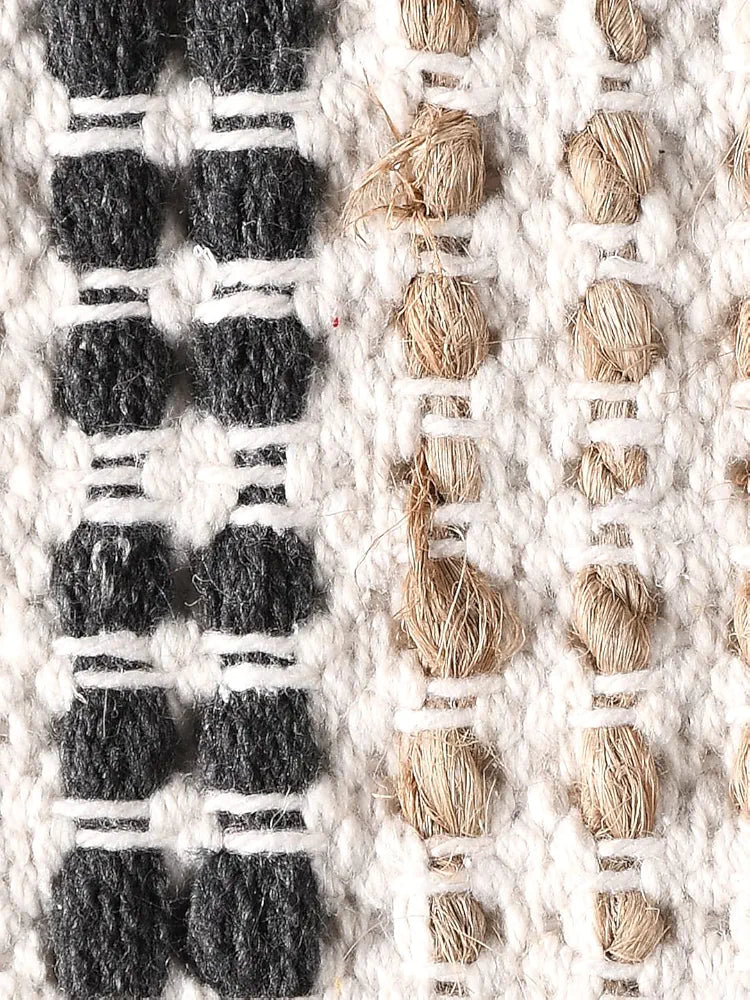 SASHAA WORLD Jute and Cotton Braided Natural Rug | Handwoven Rectangular Rug for Living Room, Kitchen, Entryway & Bedroom | Organic & Natural Feeling | Weave Irregularities Make Each Rug Unique 