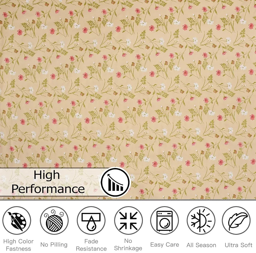 FRESH FROM LOOM 240 TC XXL Microfiber Soft Cotton King Size Bedsheet for Double Bed with 2 Pillow Cover | Hypoallergenic Soft Bed Sheet | Anti Fade Printed Bed Cover 