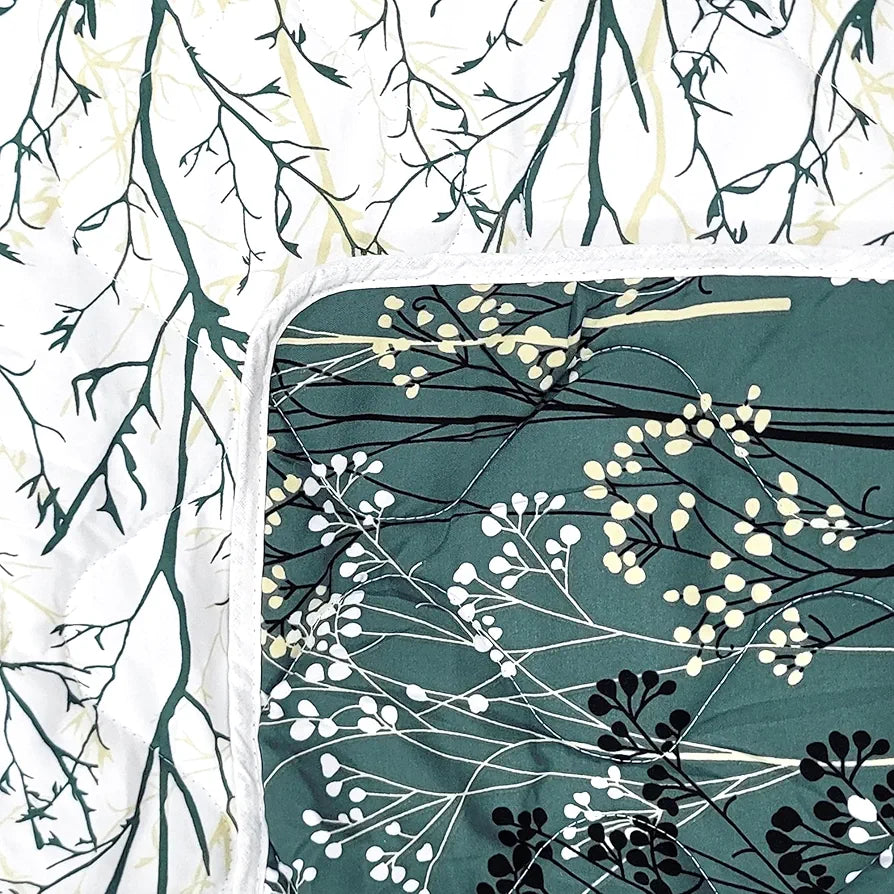 Divine Casa Microfibre All Weather Lightweight 120 GSM Printed Reversible Single Bed Quilt Comforter Blanket - | TC - 120