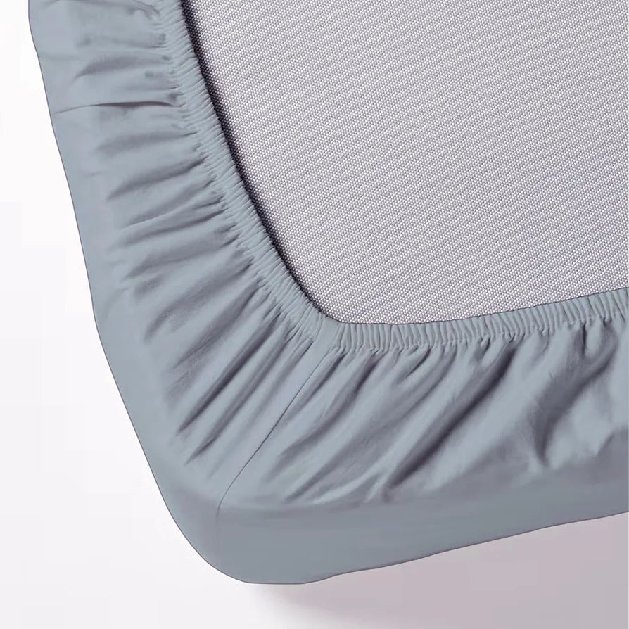 Trance Home Linen Premium 300 TC Pure 100% Cotton Single Size Solid Fitted Bedsheet with 1 Pillow Cover , Small_Single