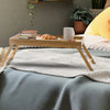 Anko Bamboo Foldable Breakfast Tray Waterproof Splinter Resistant Portable Laptop Table for Bed Adults Children