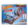Hot Wheels Double Loop Dash Straight Track Large Loops and 2 1:64 Scale Toy Cars