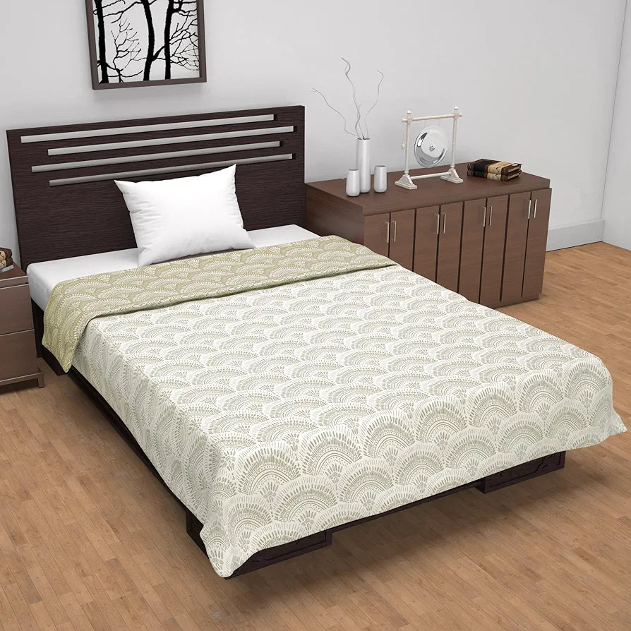 Divine Casa Microfibre 120 GSM Mild Winter Reversible Single Bed Dohar | AC Blanket - | TC - 120
