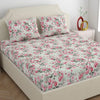 Dreamscape Microfiber Wrinkle & Fade Resistant Double Bedsheet with 2 Pillow Covers Rose Bonbon
