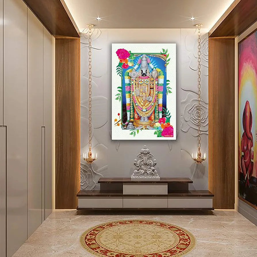 Rangoli MDF Wall Stick Decorative Panel 12x18 Wall Art for Home, Living Room, Bedroom, Office & Decoration. P-1, Design-16