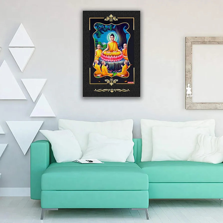 Rangoli MDF Wall Stick Decorative Panel 12x18 Wall Art for Home, Living Room, Bedroom, Office & Decoration. P-1, Design-15