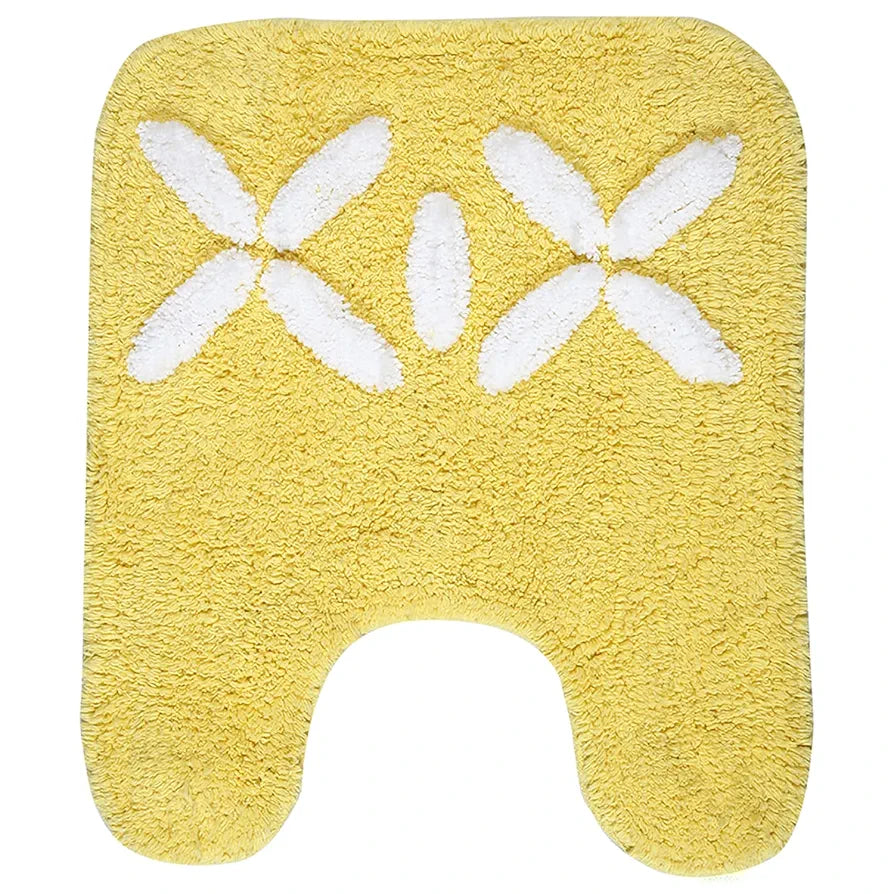 Saral Home Cotton Rectangular Bathmat With Contour Mat