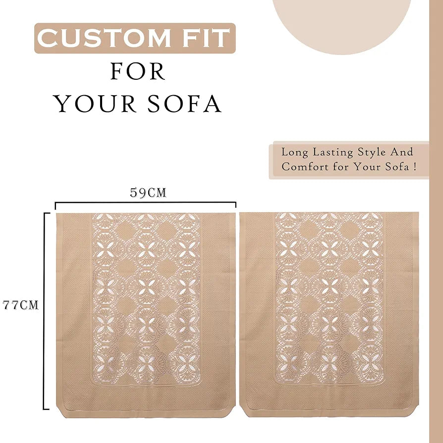Kuber Industries Sofa Cover | Single Seater Sofa Cover | Net Sofa Slipcover Set | Couch Sofa Cover for Hall | Sofa Cover Set | Sofa Cover for Living Room | Self Flower New Jersey | Golden