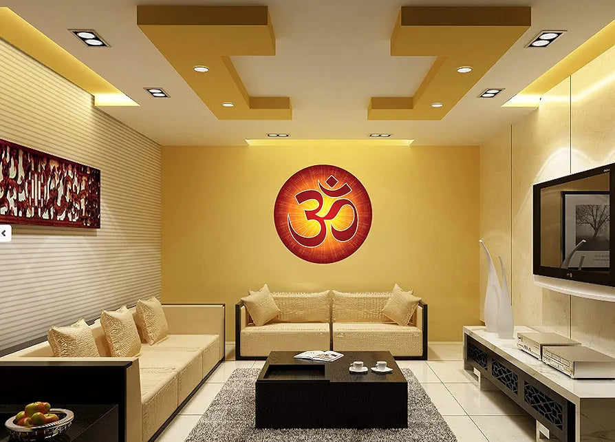 Rangoli White Glossy Vinyl Wall Sticker Premium Self-Adhesive Waterproof Decorative Wall Decal for Bedroom, Living Room, Office & Home Decoration Easy to Apply. Parent-7, Design-15