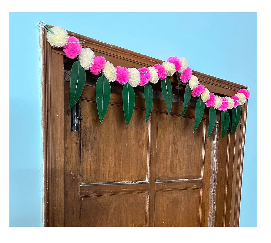 SPHINX Artificial Marigold &Mango Leaves Simple Door-Window toran/Door hangings/Festive Decorations - Approx.100 cms/40 Inches/3.33 Ft. - 