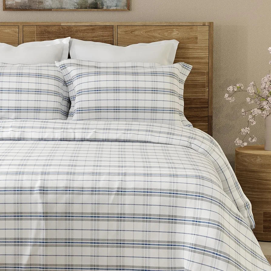 Emaline 100% Cotton King Bedsheet Set  | 1 King Cotton Bedsheet & 2 Pillow Covers | Breathable & Anti-Wrinkle | 144 TC | 