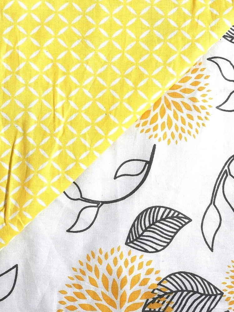 Trance Home Linen Premium Dohar Single Bed | 100% Cotton | Reversible | 150 GSM Ac Blanket Comforter | Light Weight 