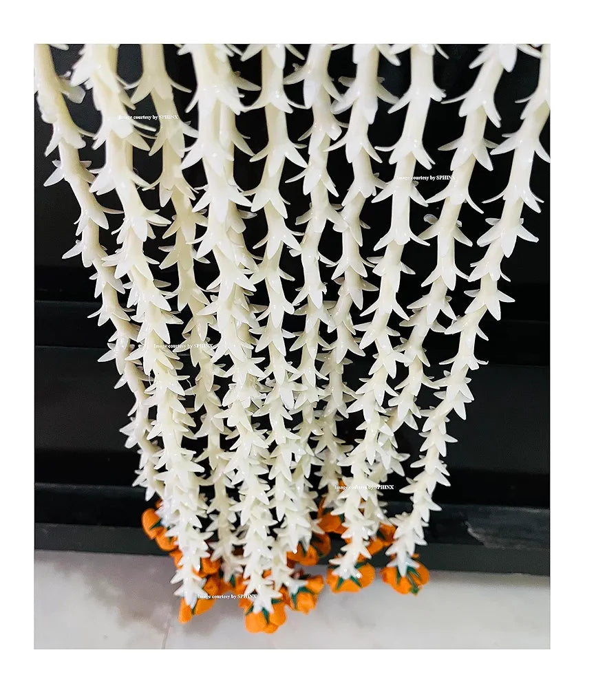 SPHINX Artificial rajnigandha Buds Rose Strings for Home Function Festive Decor Wedding haldi Ceremony Pooja Housewarming Decorations Approx 2.5 ft Height - 