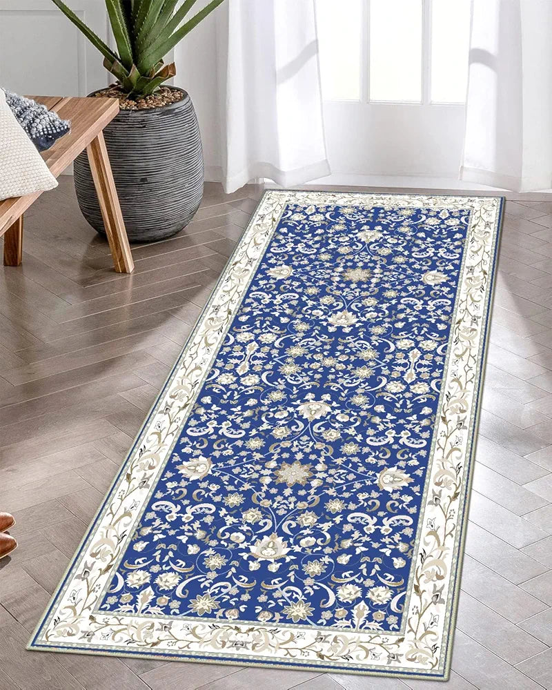 ishro home Premium Modern Runner Rug for Bedroom, Kitchen | Anti-Skid and Machine Washable | 