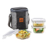 Cello Glassy Square Lunch Box Set of 3 Pcs (320ml x 3) with Jacket
