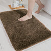 Luxe Home International Microfibre Rectangular Bath Mat Super Soft Anti Skid Newman Mats For Bathroom Colour Coffee