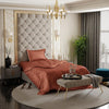 Stoa Paris Satin Comforter Single Bed with 300 TC One Pillow Cover Melted Caramel