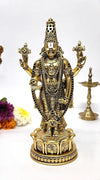 Gold Art India Lord Tirupati Balaji Idol Murti for Mandir Gold Antique Matte