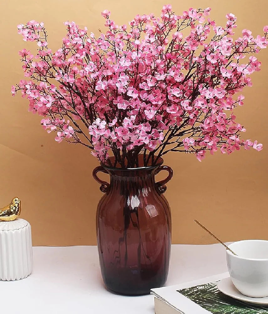 TIED RIBBONS Pack of 5 Artificial Baby Breath Gypsophila Flowers Bunches for Vase Pot  Home Décor Living Room Table, Diwali Decoration Items for Home, Diwali Gifts  Silk