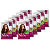 Nisha Hair Color Dye Henna Based Natural Hair Color Powder Without Ammonia Natural Brown Colour - 15 Gms | Pack of 10
