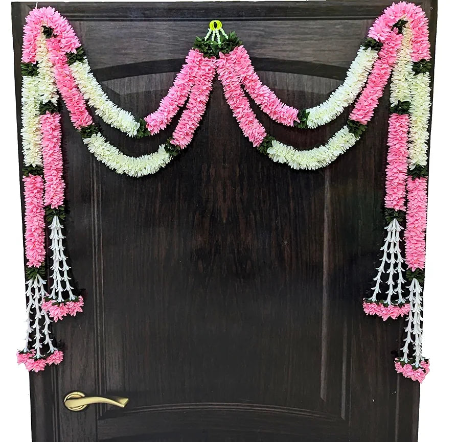 afarza Artificial Flower Garland Toran for Door Entrance Home Decoration Hanging 4Pieces 5ft 