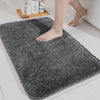 Luxe Home International Microfibre Rectangular Bath Mat Super Soft Anti Skid Newman Mats For Bathroom Colour Grey