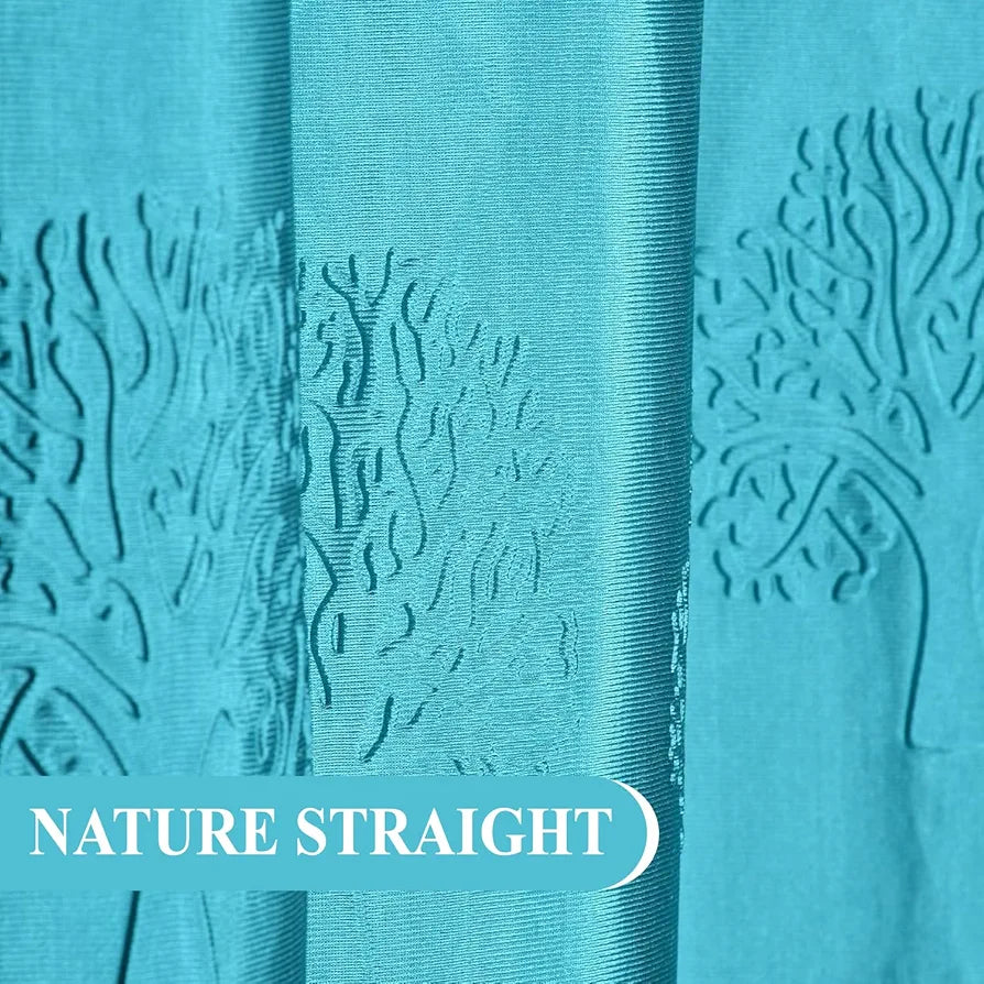 FRESH FROM LOOM Blackout Curtains 8 Feet Long|Door Window Curtain|Premium Polyester Punch Parda|Latest Modern Parde For Living Room Bedroom|Home Screens|Grommet Curtains Ring