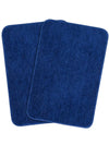 Saral Home Microfiber Solid Rectangle Anti-Skid Bath Mats Colour Blue (Pack of 2)