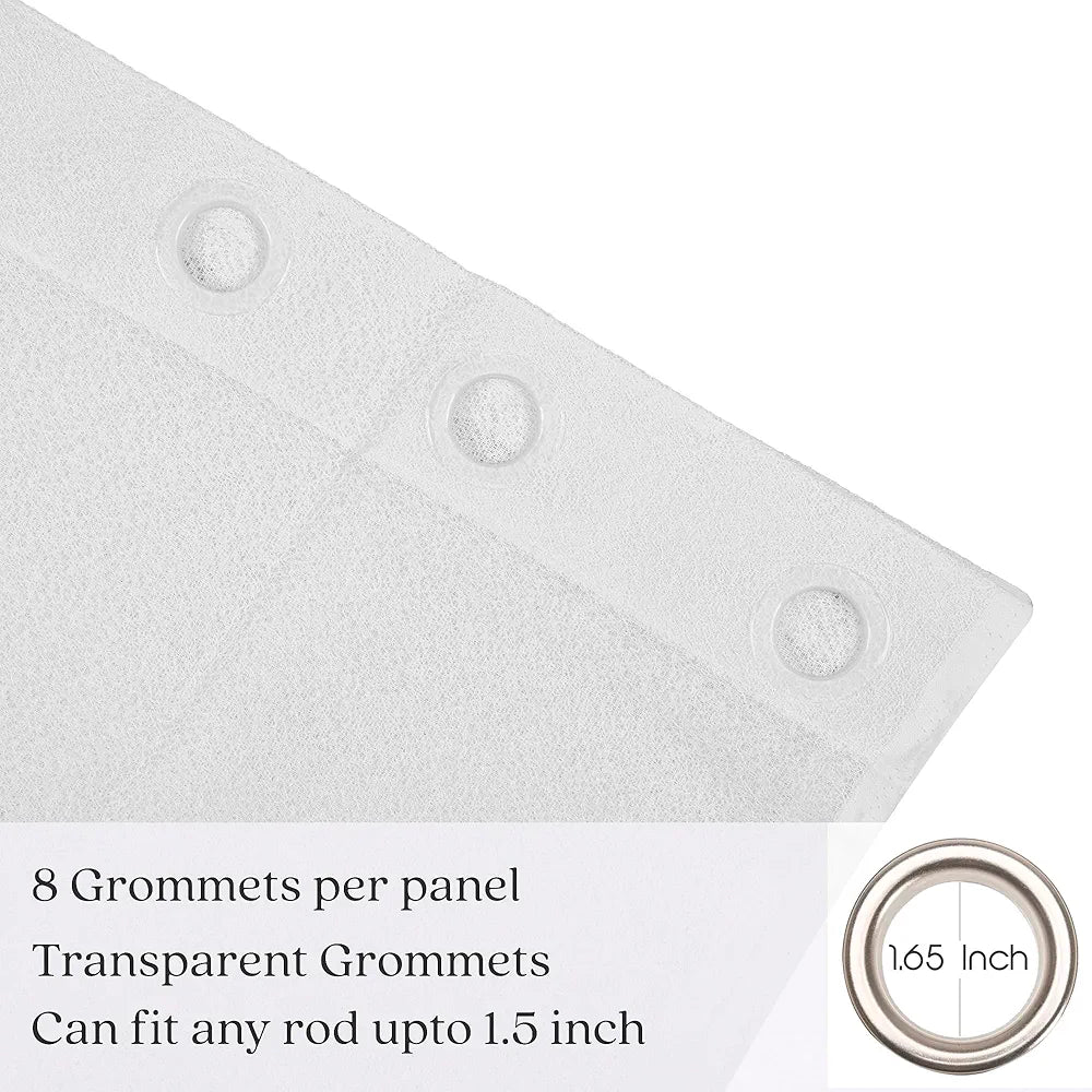 Kuber Industries 5 Feet Stylish Curtains for Living Room & Bedroom | Light Control & Pests Preventive Window Parde for Pooja Room & Home Decor | Web Net - White