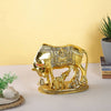 Collectible India Metal Krishna Idols Kamdhenu Cow with Calf Showpiece