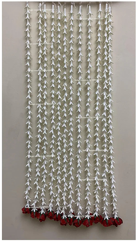 SPHINX Artificial rajnigandha Buds Rose Strings for Home Function Festive Decor Wedding haldi Ceremony Pooja Housewarming Decorations Approx 2.5 ft Height - 