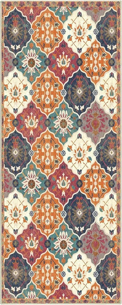 ishro home Premium Modern Runner Rug for Bedroom, Kitchen | Anti-Skid and Machine Washable | 