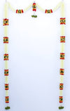 Big Thoma Toran for Main Door Entrance Bandarwal White Red Yellow Green