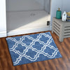 Aerohaven Cotton Glorious Super Soft Moroccan Designer Anti Slip Bathmat - BM-17 Blue Colour