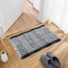 Kuber Industries White Cut Loop Microfiber Entrance Mat Gray Colour