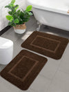 Saral Home Good Morning Mat Soft Anti-Skid Colour Brown