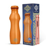 Indian Art Villa Curve Ergonomic Design Lacquer Coated Leak Proof Copper Bottle