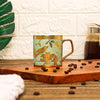 Femora Bone China Gloden Tea Cup | Weaver Love Green | 160 Ml