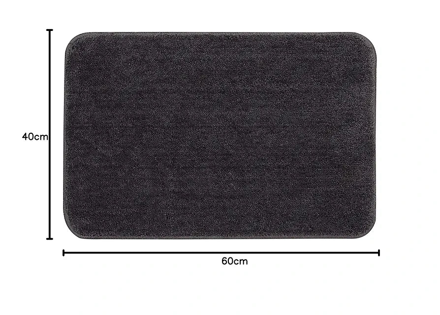 SARAL HOME EASY LIVING Microfiber Solid Rectangle Anti-Skid Bath Mats Soft & Super Absorbent Mats for Shower Washable,Non-Slip & Quick-Drying Mats for Kitchen Bathroom Set of 2
