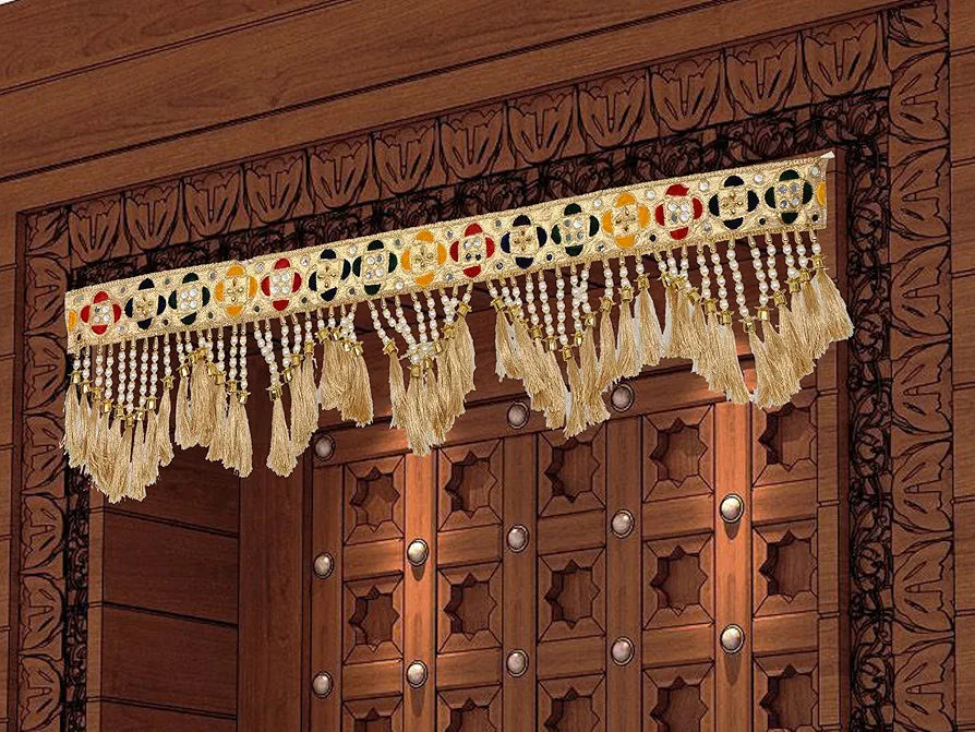 toran Toranam for Door Hanging Latest Main bandarwal Diwali Pooja Room Navratri Home Decoration Bandarwal Golden Multicolor .