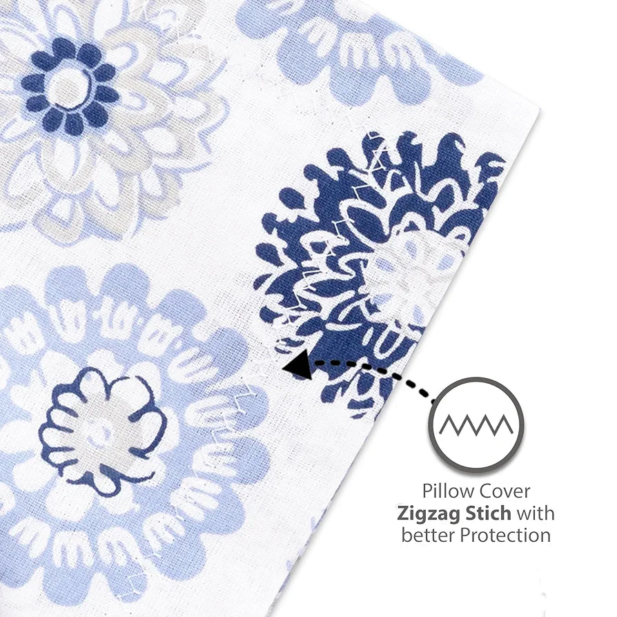 Divine Casa 100% Cotton Bedsheet for Single Bed, 144 TC Bedsheet Single Size Bed Cotton with 1 Pillow Cover 