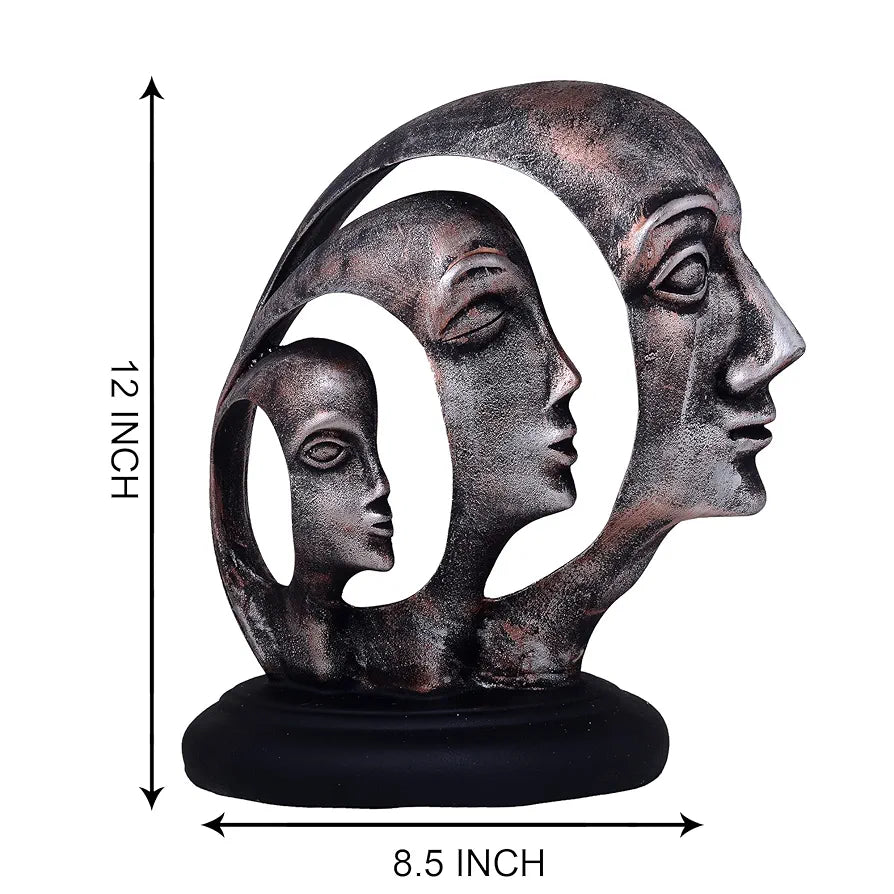 ZART Lady Ring Face Statue for Home Décor Showpiece | Modern Art Lady Face Showpiece for Home Décor Item 