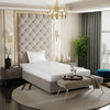Stoa Paris Satin Elastic Fitted Bedsheets for Single Bed 300TC Premium 1 Pillow Cover Colour Vanilla White