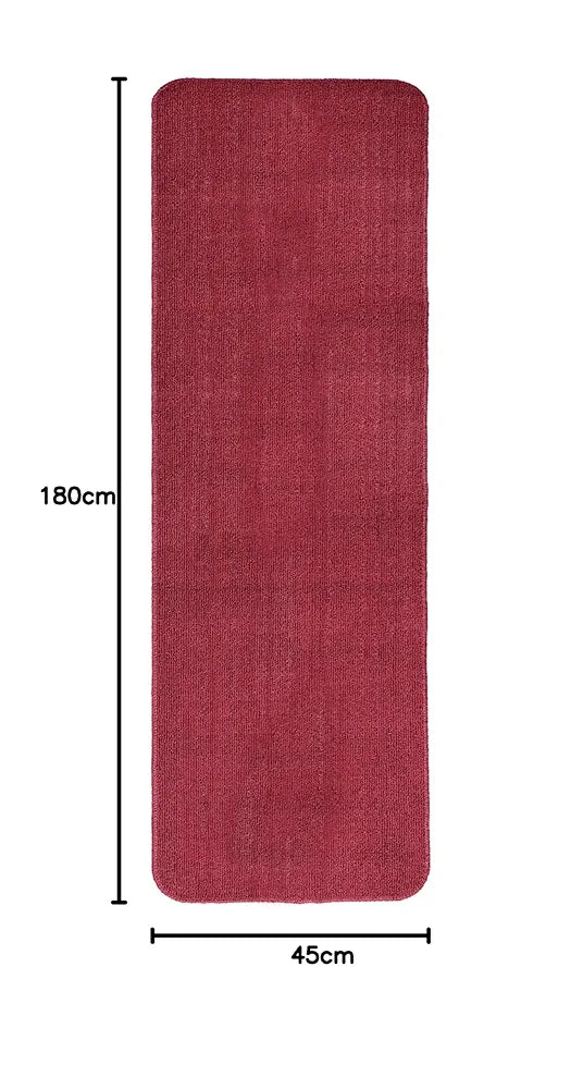 SARAL HOME EASY LIVING Maroon Polypropylene Anti Skid Runner - 45X180 Cm