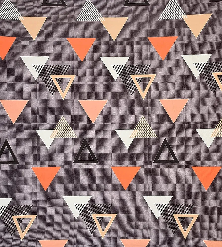 THE HOME STYLE Cotton Feel Glace Cotton Elastic Fitted Printed Queen Size Double Bed Bedsheet With 2 Pillow Cover,300 TC