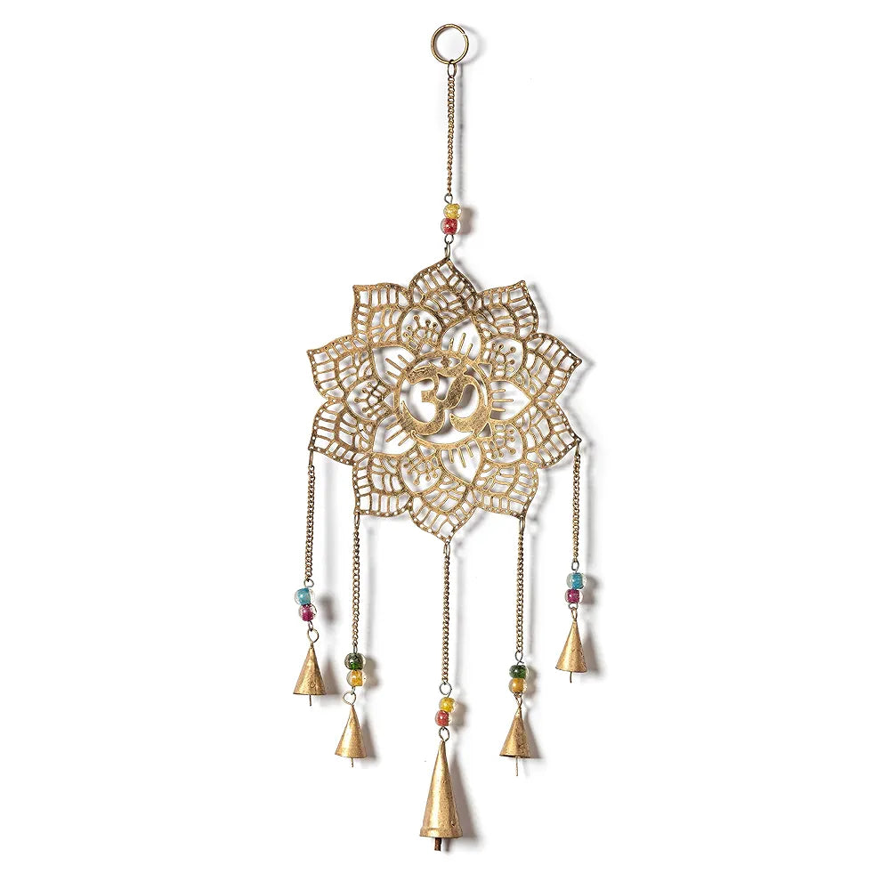 DULI Metal Windchime Wall Hanging, Feng Shui, Wall Art, Wall Decor, PositiveVibes, Rustic Wall Hangings, Wall Art, Diwali Decor, Home Decor Hanging Bells 