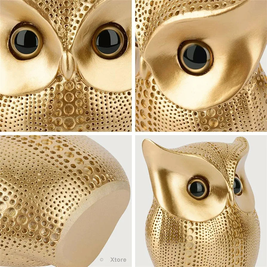Xtore® Modern Classy Lucky Owl Resin Art Figure Showpiece , 1 Piece